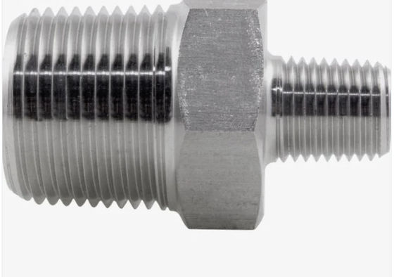 304316L الخيوط الفولاذ المقاوم للصدأ مواسير ذكر عرافة الحلمة المخفض